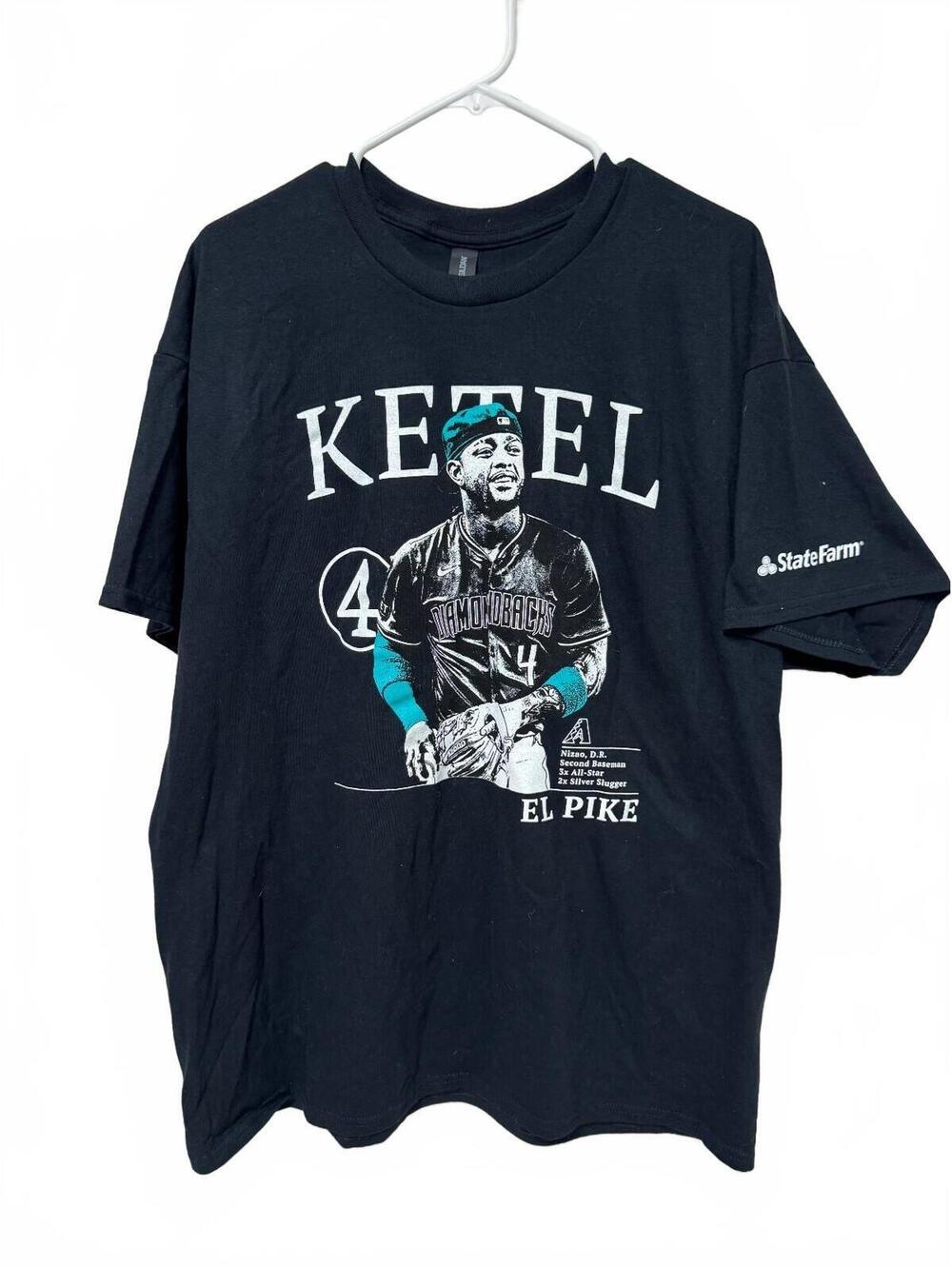 Gildan Ketel Marte El Pike Arizona Diamondbacks Giveaway T-Shirt XL